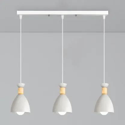 Modern Metal Island Light with 3 Cone Shades with Multi Color Image - 3