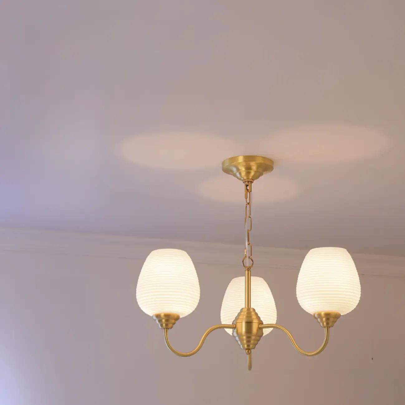 8-light Vintage Gold Brass Chandelier Adjustable Hanging Length Image - 2