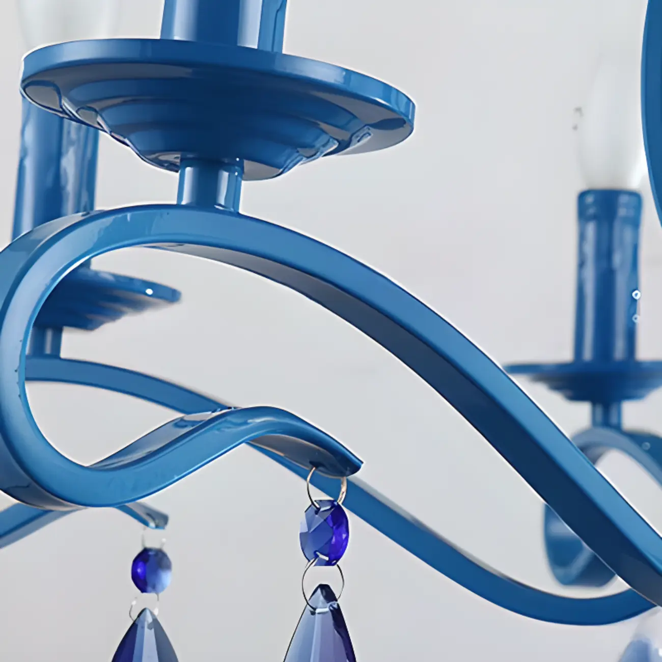 Vintage 6 Lights Black Pendant Chandelier with Candle Design Image - 15 | homeyfad