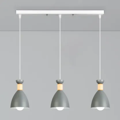Modern Metal Island Light with 3 Cone Shades with Multi Color Image - 4
