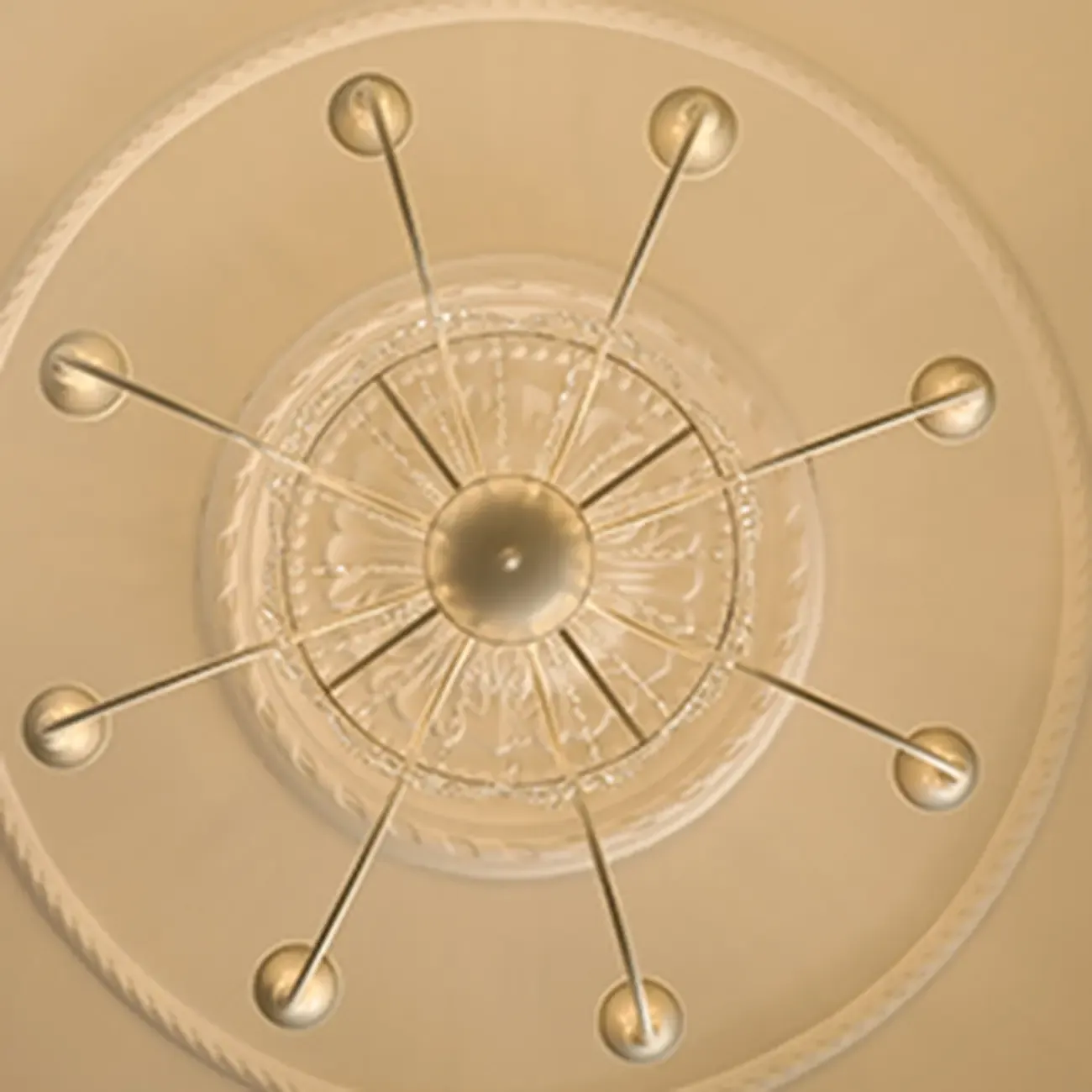 Elegant White Crystal Candelabra Chandelier With Shadeless  Image - 8