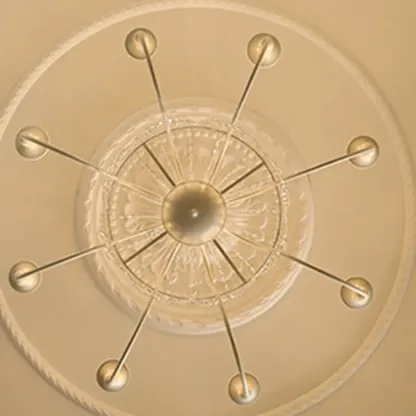 Elegant White Crystal Candelabra Chandelier With Shadeless  Image - 8