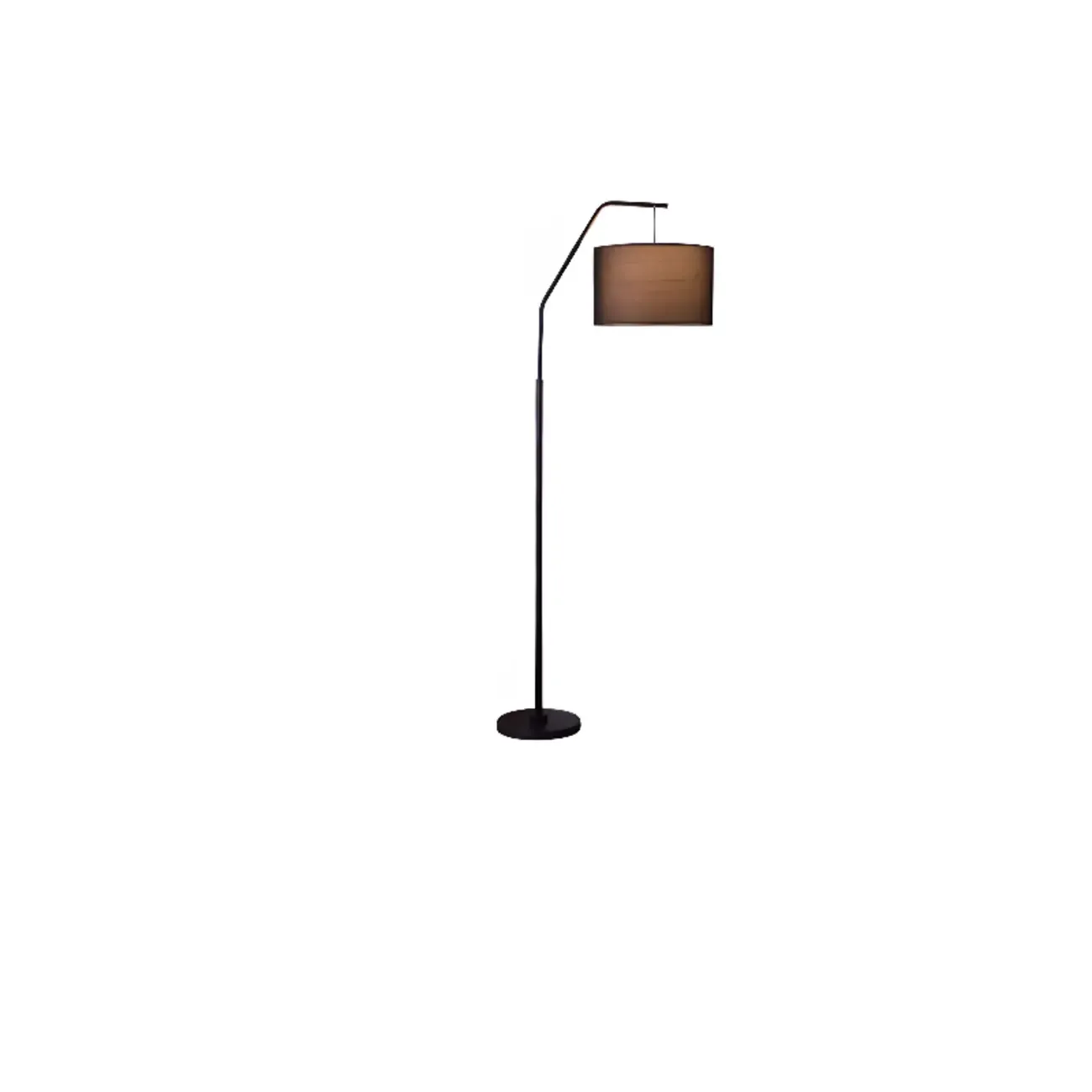 Adjustable Arc Floor Lamp with Fabric Shade for Living Room Image - 9