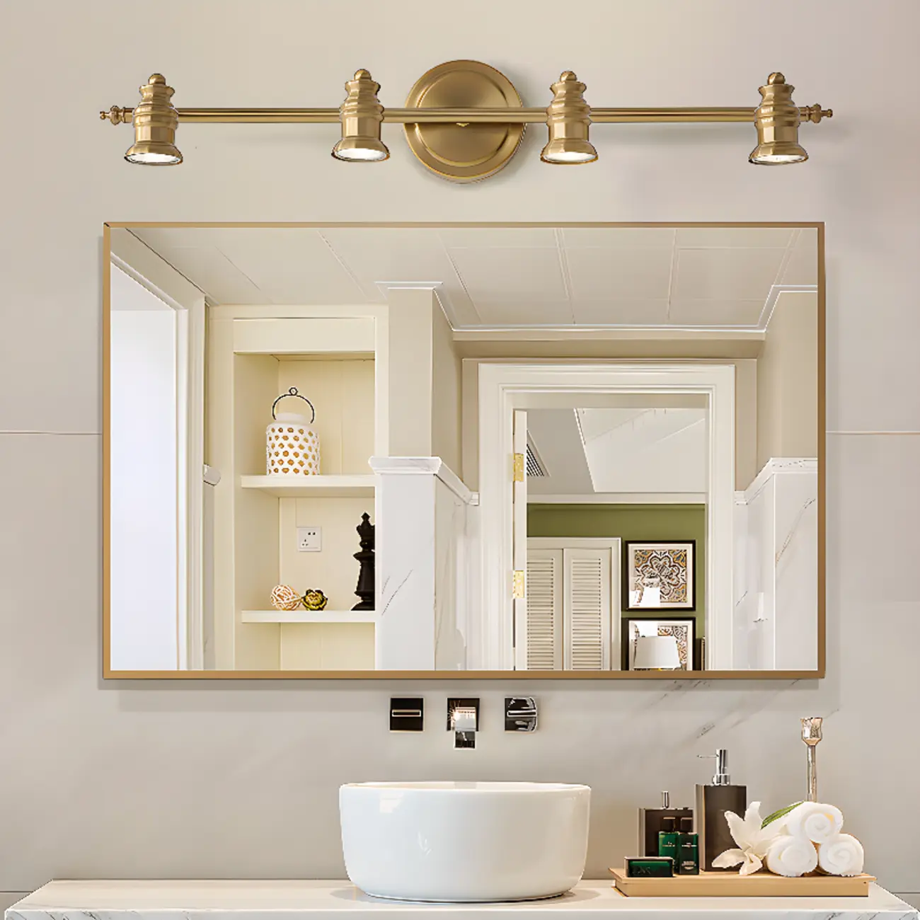 Bathroom Industrial Vanity Mirror Light in Geometric Style Image - 6 | homeyfad