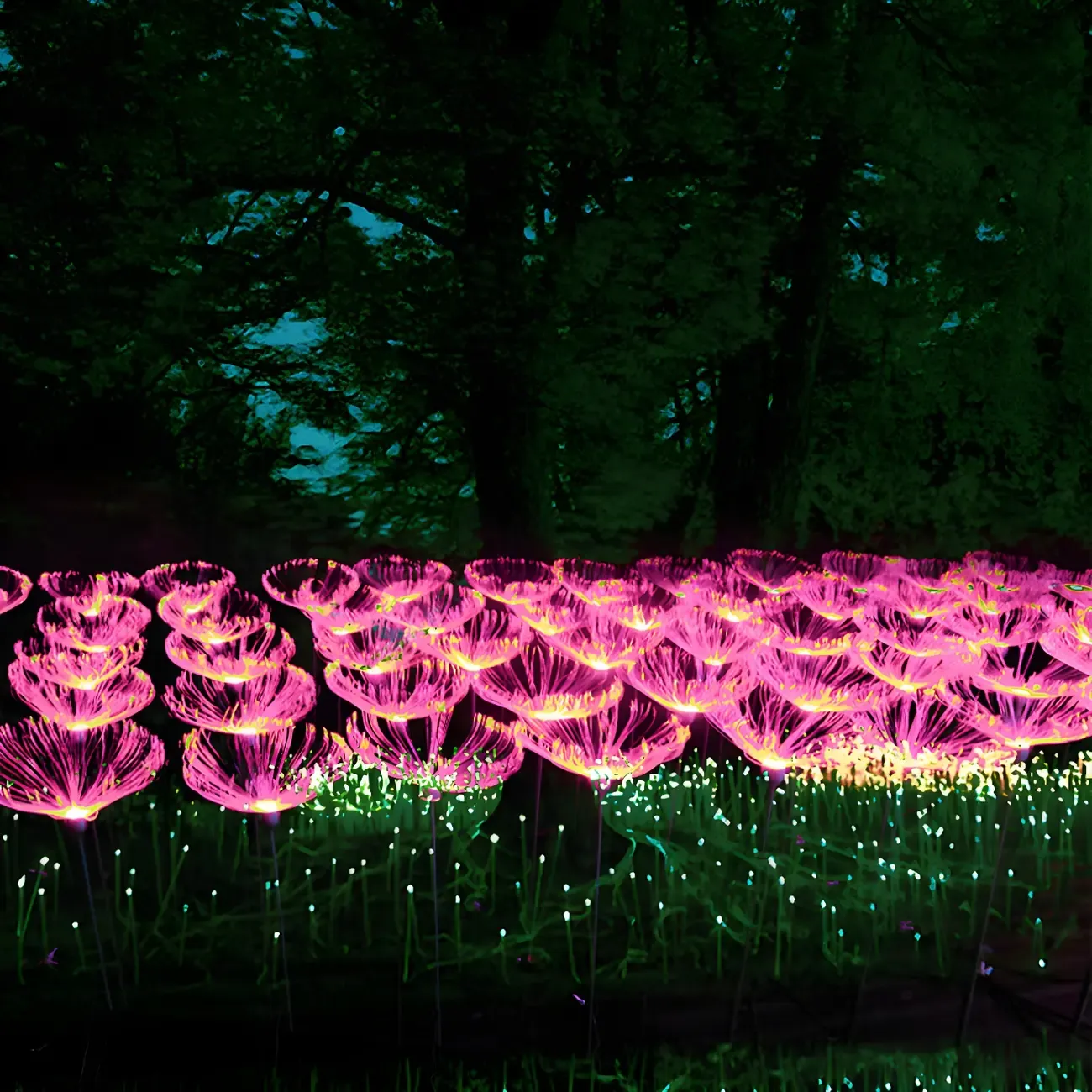 Modern Jellyfish Solar Garden Landscape Lighting Image - 1