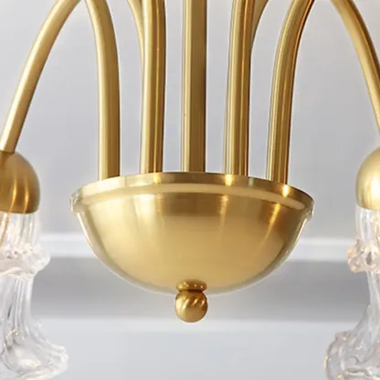 Luxury Vintage Crystal Flower Chandelier for Living Room Image - 11