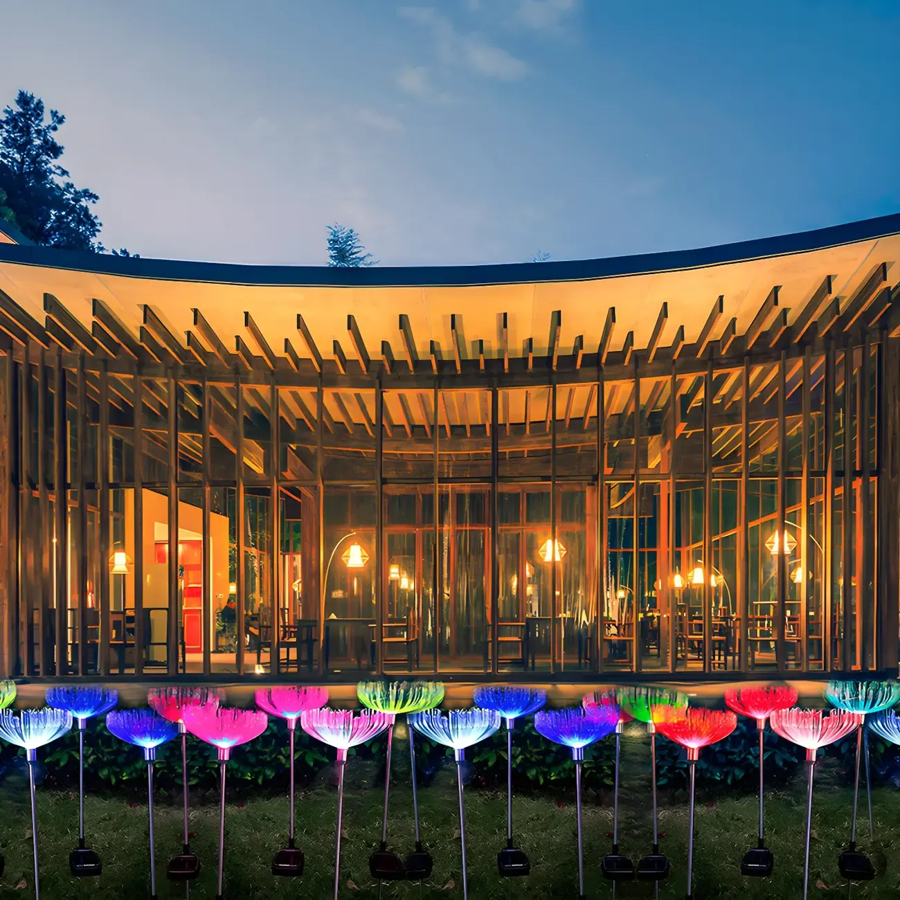 Modern Jellyfish Solar Garden Landscape Lighting Image - 3