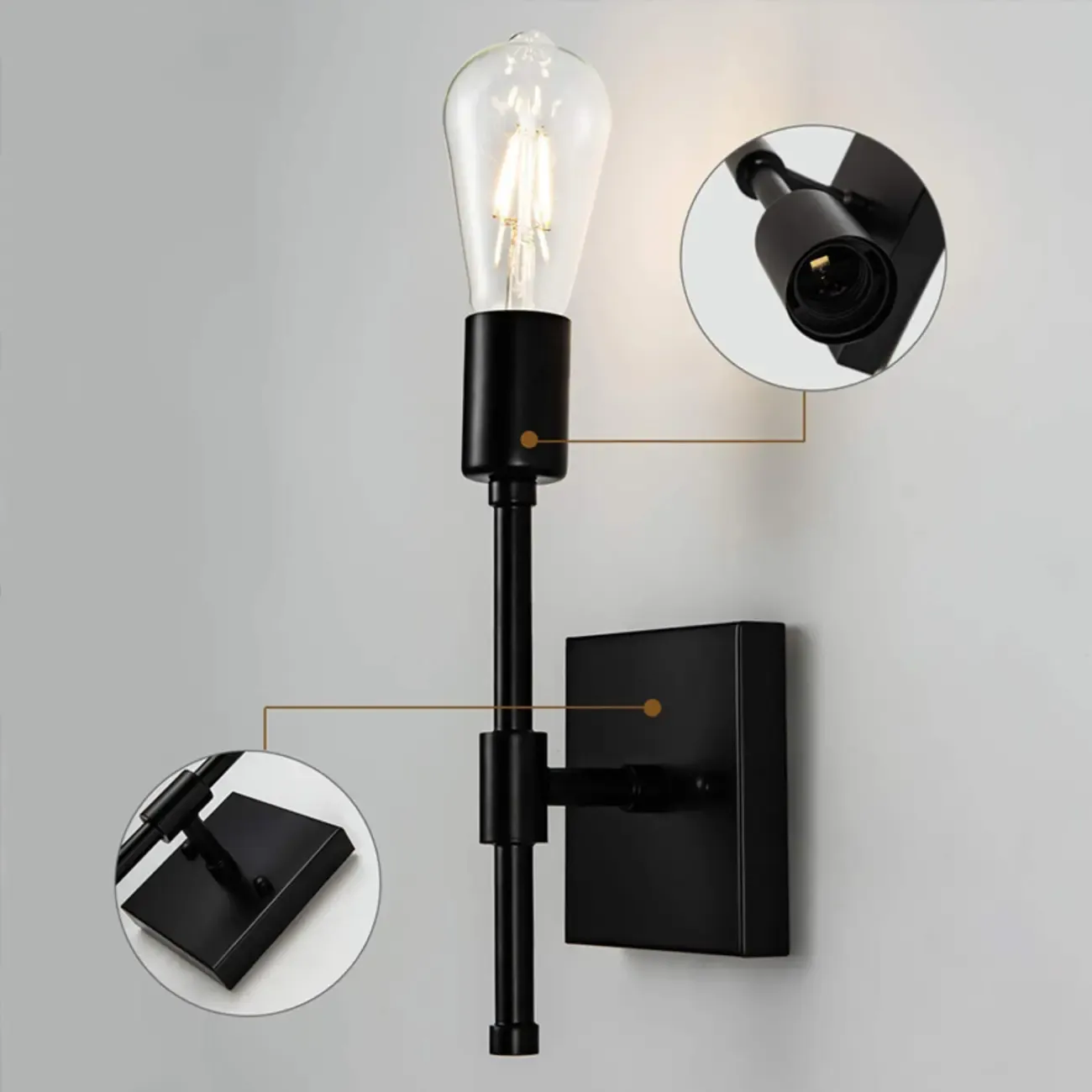 Stylish Dual-Tube Vanity Wall Light for Modern Bathroom Image - 8