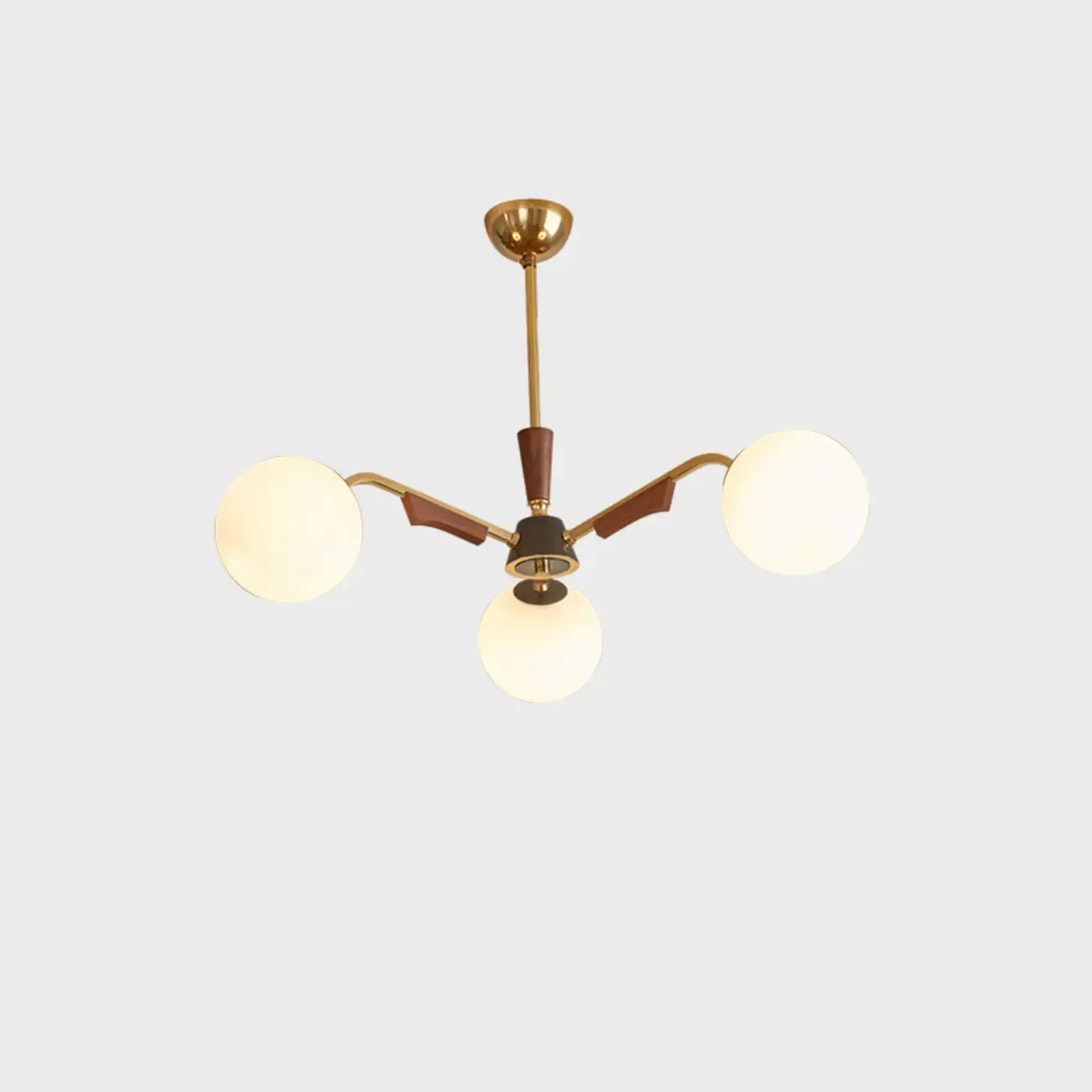 Modern White Glass Ball Chandelier with Adjustable Length  Image - 2