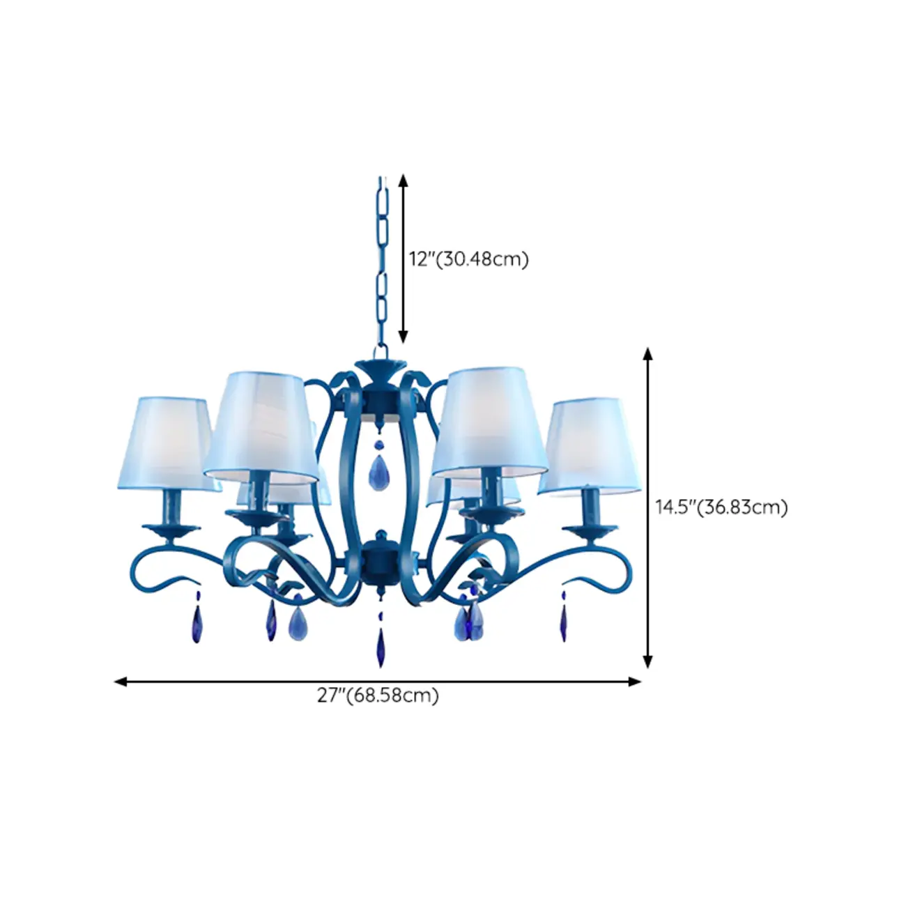 Vintage 6 Lights Black Pendant Chandelier with Candle Design Image - 20 | homeyfad