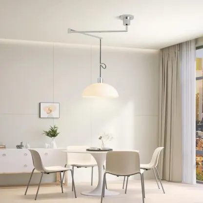 Minimalist Bowl Shape Hanging LED Pendant Light for Dining Room Image - 2