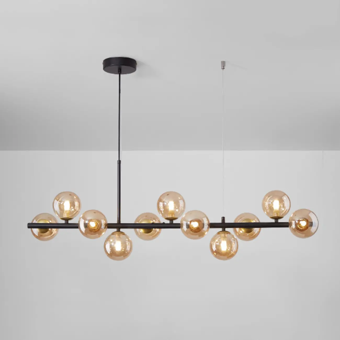 9 Lights Bi-pin Glass Globe Island Light with Direct Wired Electric Image - 6 | homeyfad