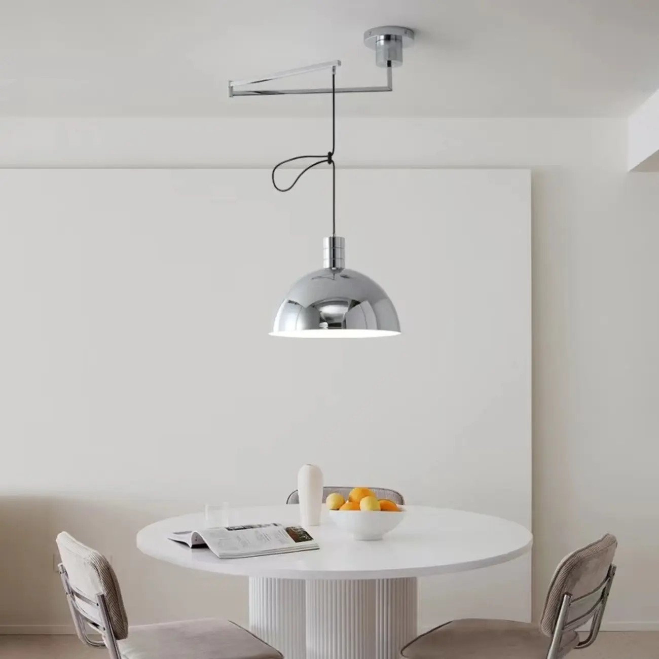 Minimalist Bowl Shape Hanging LED Pendant Light for Dining Room Image - 3 | homeyfad