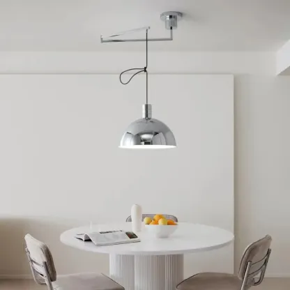 Minimalist Bowl Shape Hanging LED Pendant Light for Dining Room Image - 3