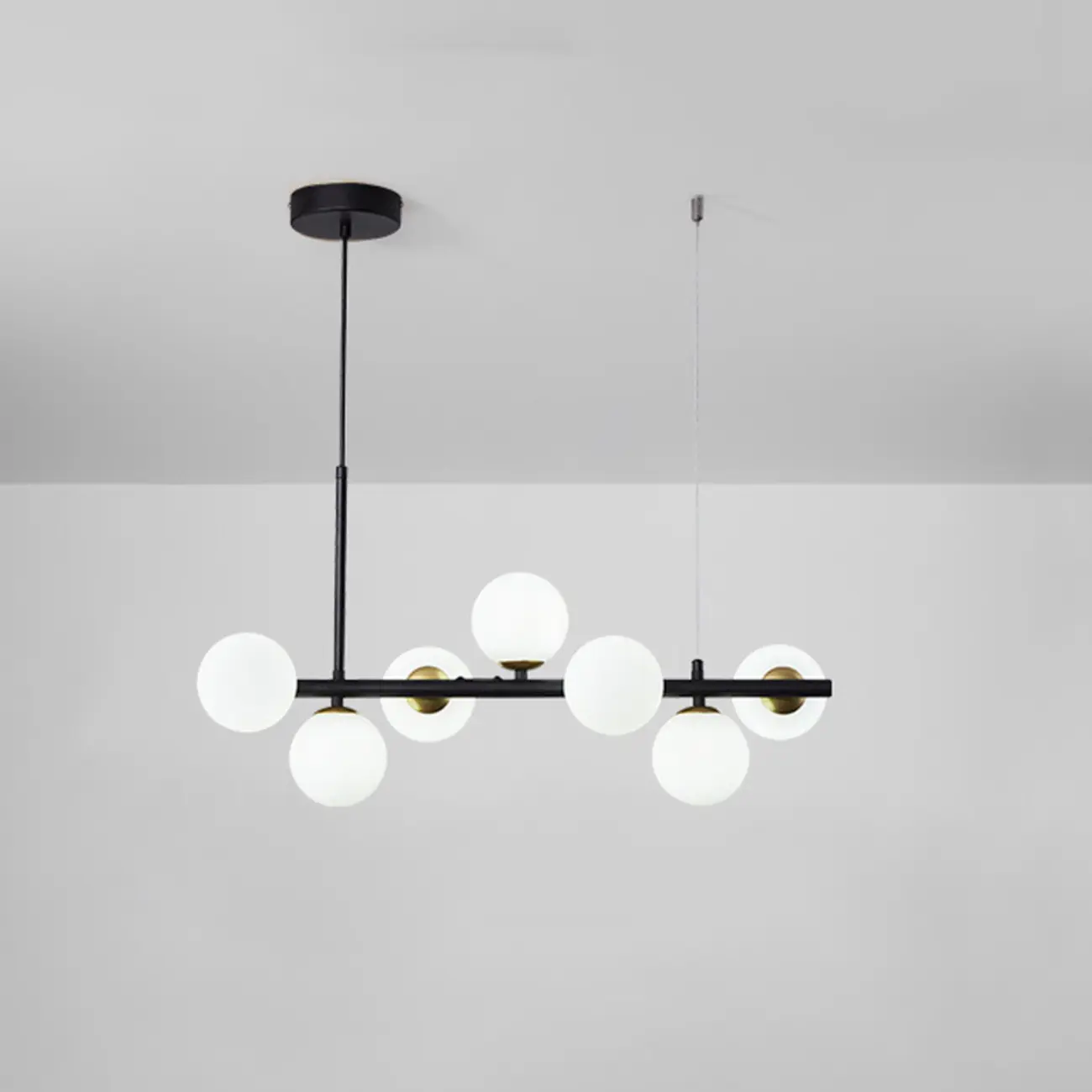 9 Lights Bi-pin Glass Globe Island Light with Direct Wired Electric Image - 7 | homeyfad