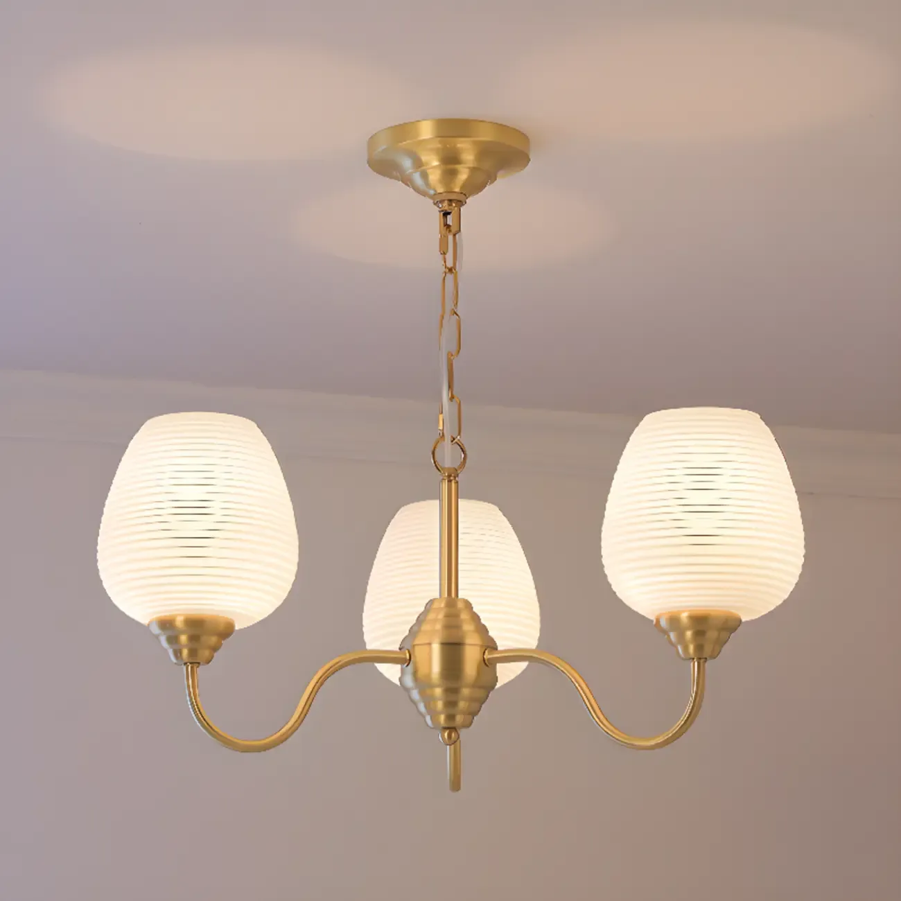 8-light Vintage Gold Brass Chandelier Adjustable Hanging Length Image - 12