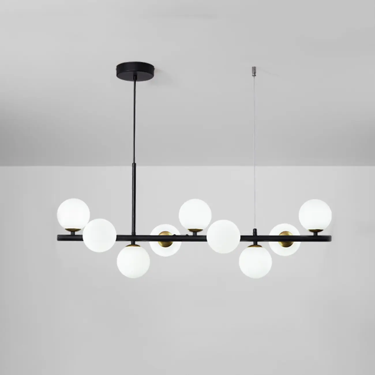 9 Lights Bi-pin Glass Globe Island Light with Direct Wired Electric Image - 10 | homeyfad