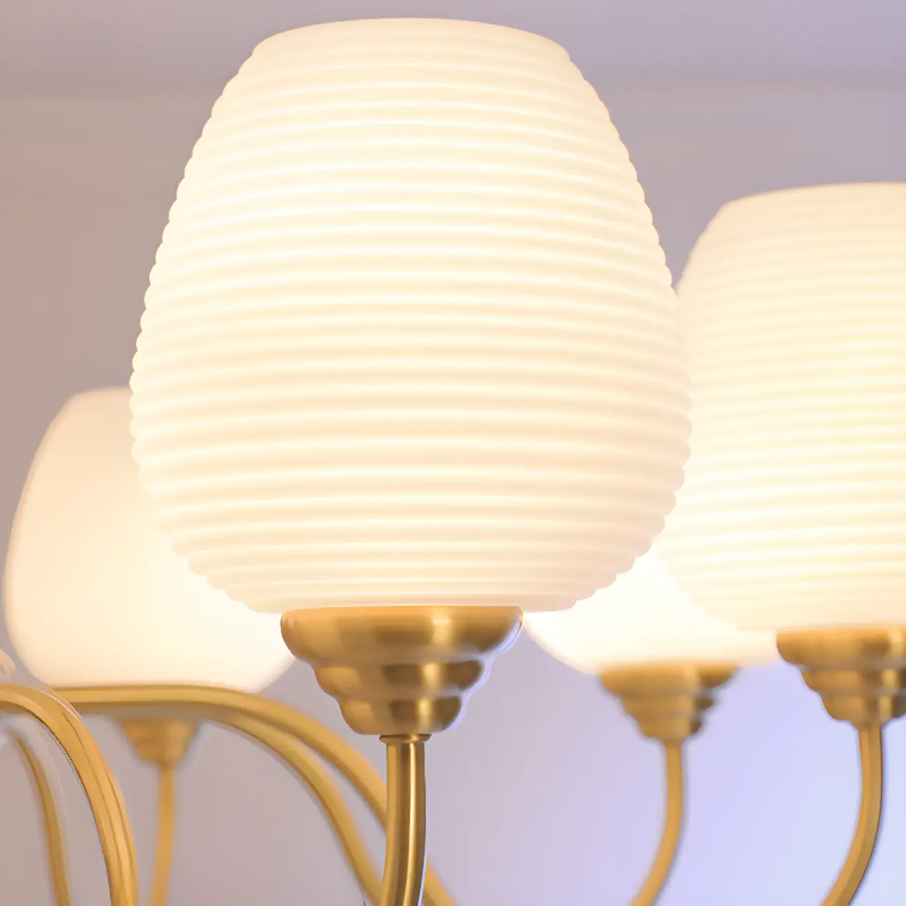 8-light Vintage Gold Brass Chandelier Adjustable Hanging Length Image - 13 | homeyfad