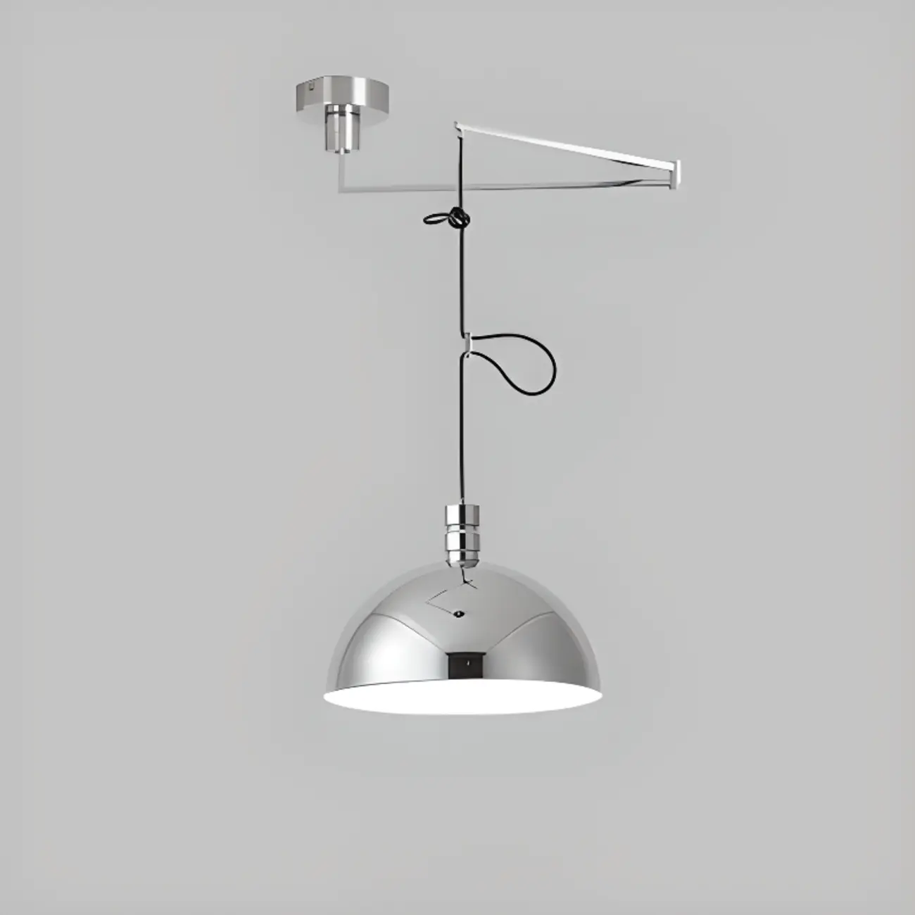 Minimalist Bowl Shape Hanging LED Pendant Light for Dining Room Image - 7 | homeyfad