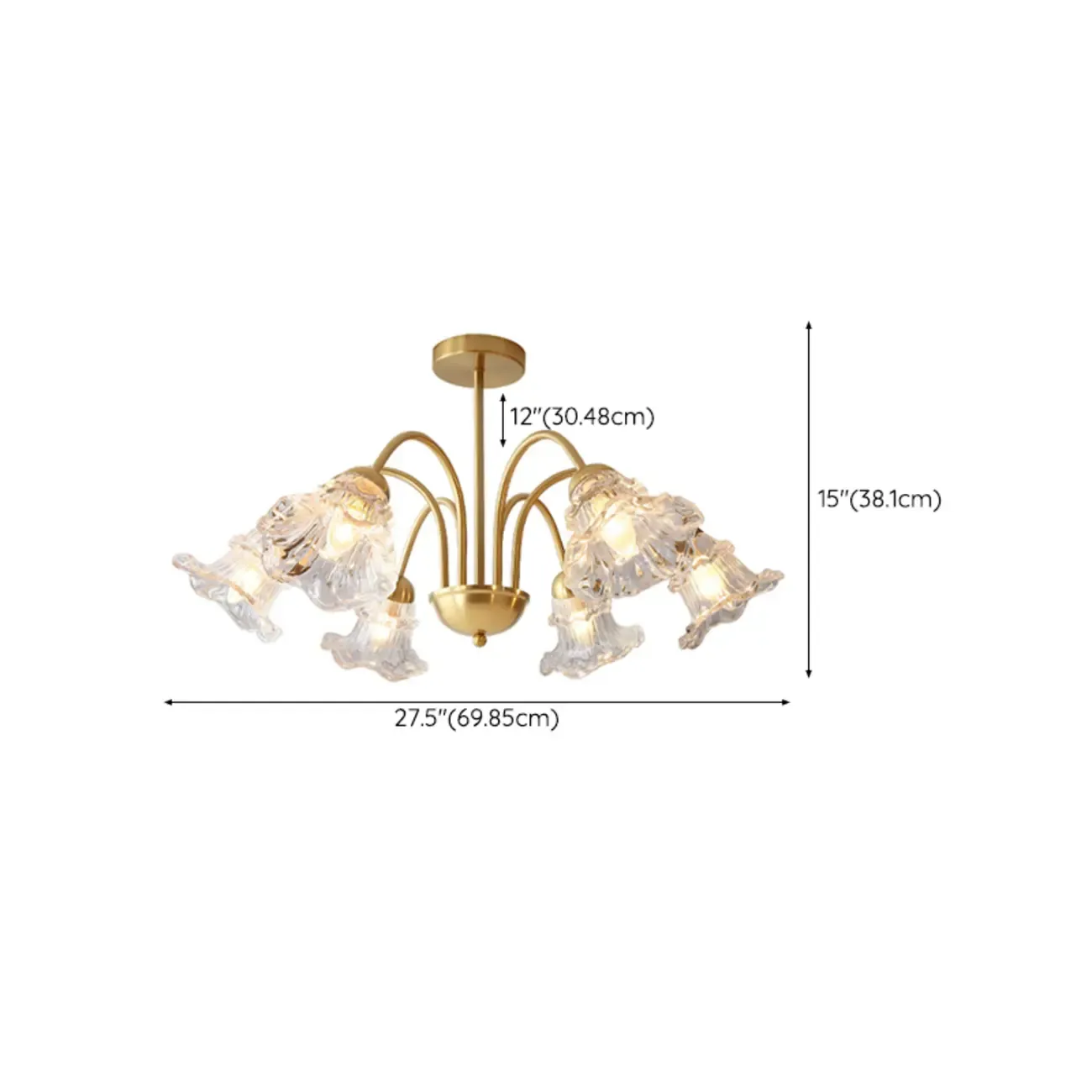 Luxury Vintage Crystal Flower Chandelier for Living Room Image - 19