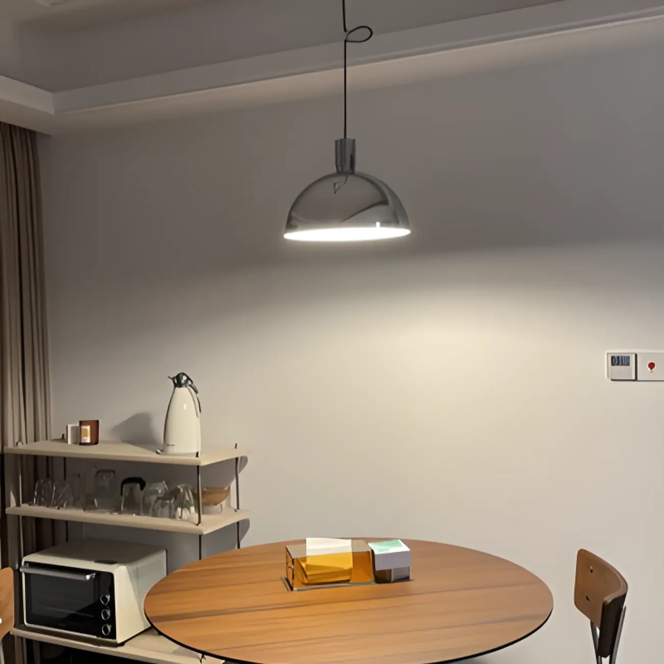 Minimalist Bowl Shape Hanging LED Pendant Light for Dining Room Image - 8 | homeyfad