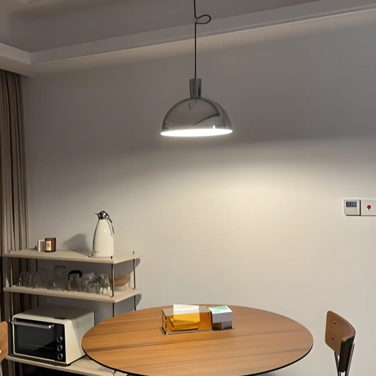 Minimalist Bowl Shape Hanging LED Pendant Light for Dining Room Image - 8