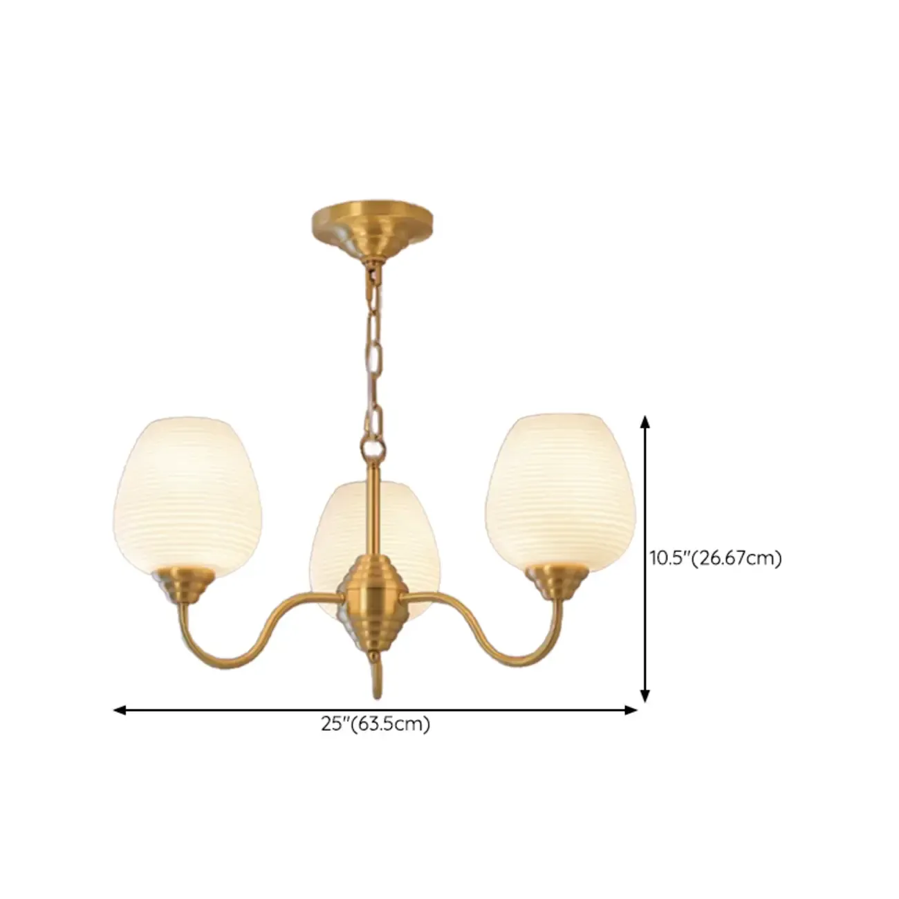 8-light Vintage Gold Brass Chandelier Adjustable Hanging Length #size