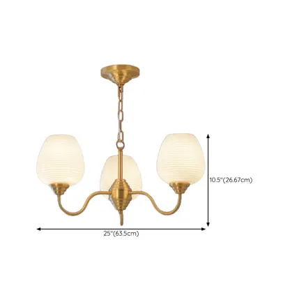8-light Vintage Gold Brass Chandelier Adjustable Hanging Length #size