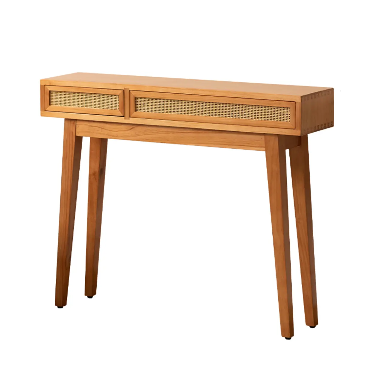 Modern Pine Wood Console Table with Drawers Image - 3 | homeyfad