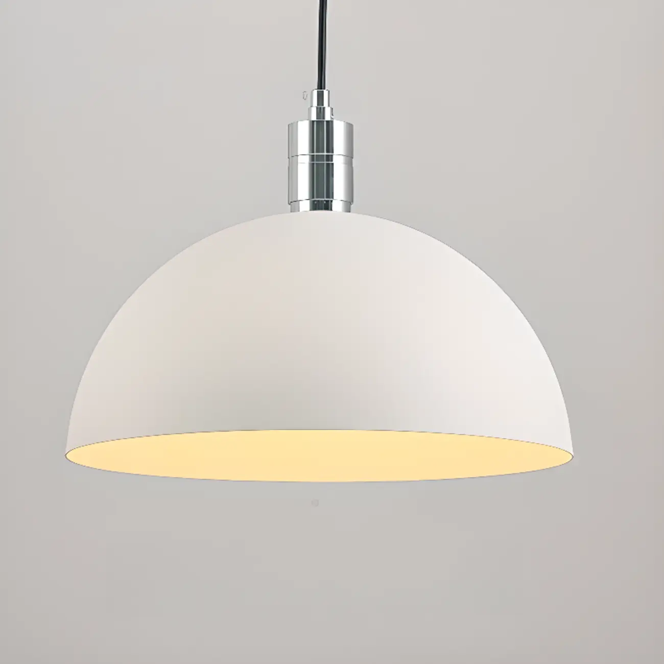 Minimalist Bowl Shape Hanging LED Pendant Light for Dining Room Image - 9 | homeyfad