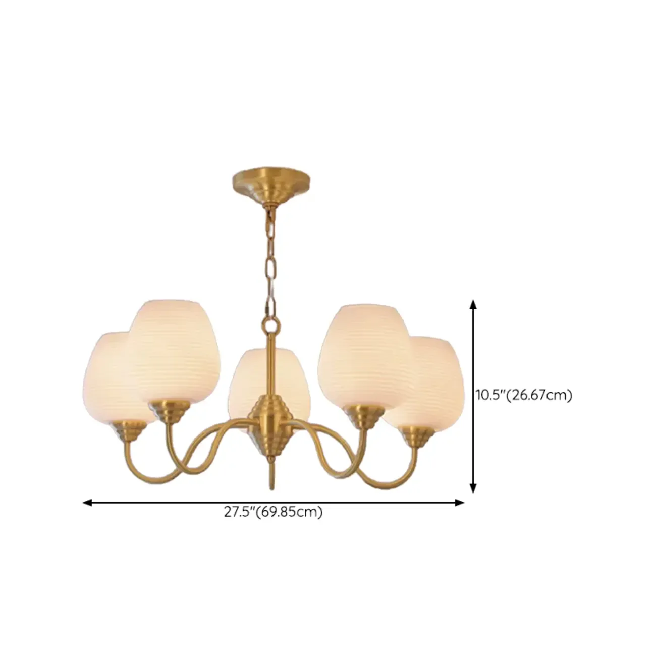 8-light Vintage Gold Brass Chandelier Adjustable Hanging Length Image - 16