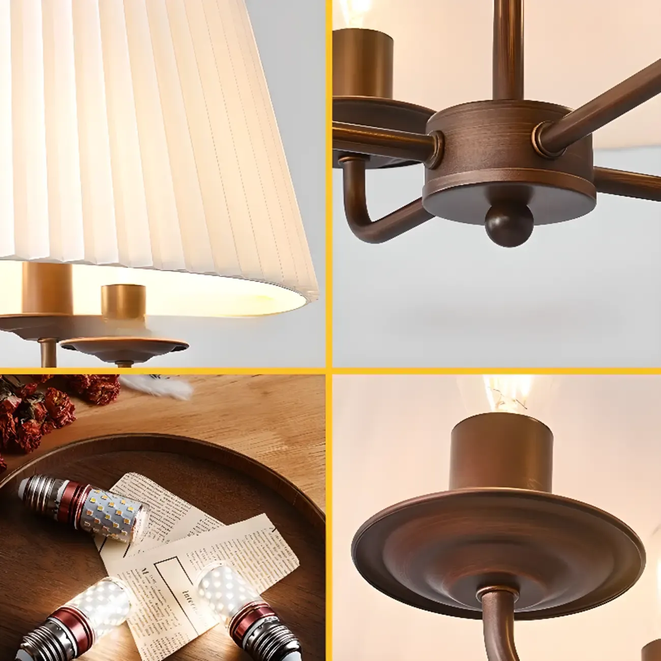 Modern Fabric Drum Chandelier with Adjustable Hanging Length Image - 6