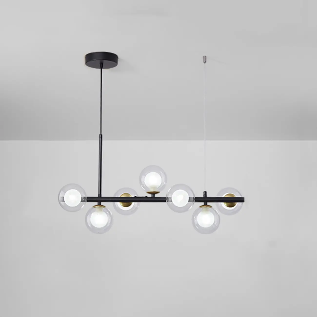 9 Lights Bi-pin Glass Globe Island Light with Direct Wired Electric Image - 14 | homeyfad