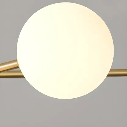  Modern 8-Light Sputnik Chandelier with Glass Lampshade Image - 10