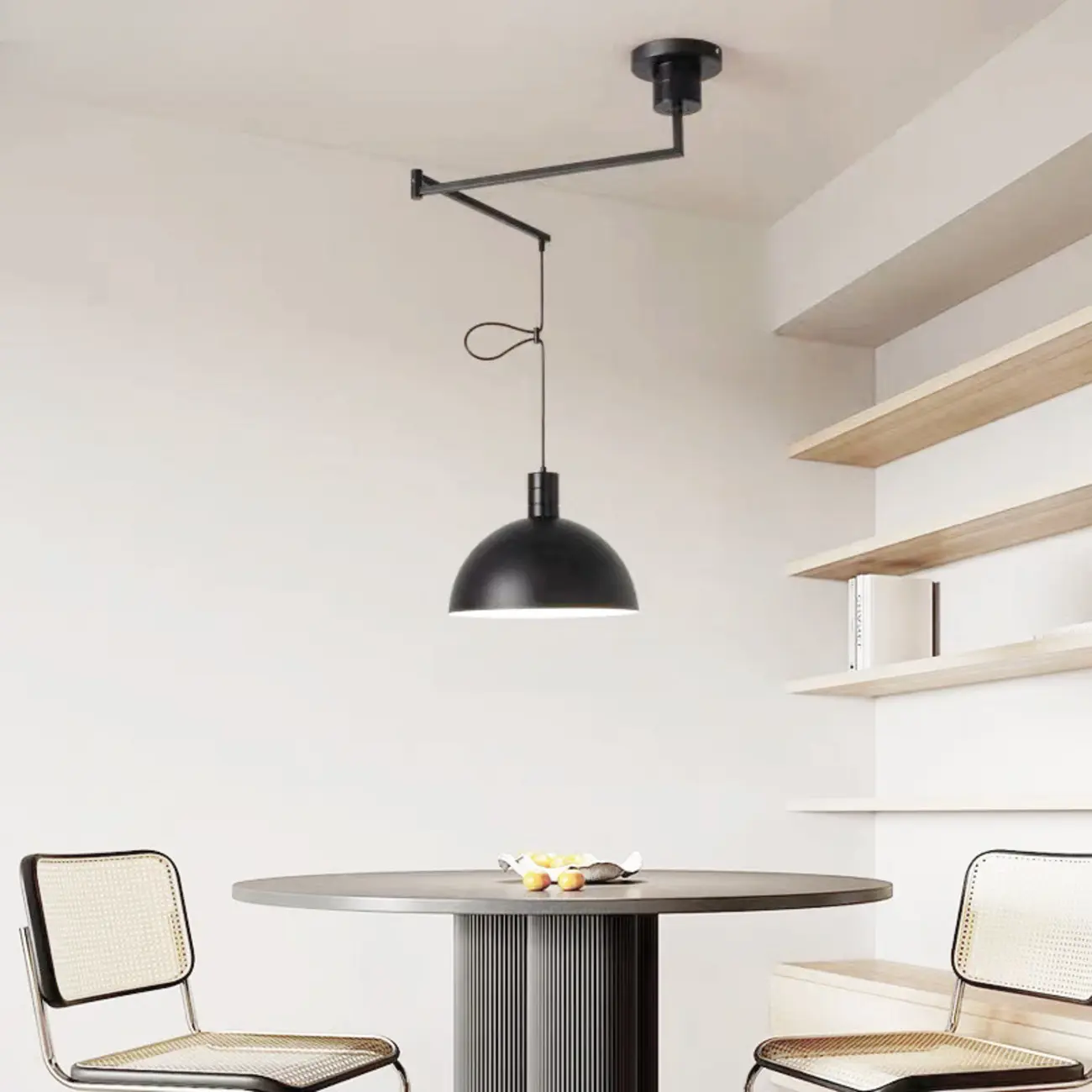 Minimalist Bowl Shape Hanging LED Pendant Light for Dining Room Image - 13 | homeyfad