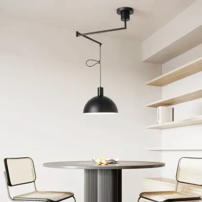 Minimalist Bowl Shape Hanging LED Pendant Light for Dining Room Image - 13