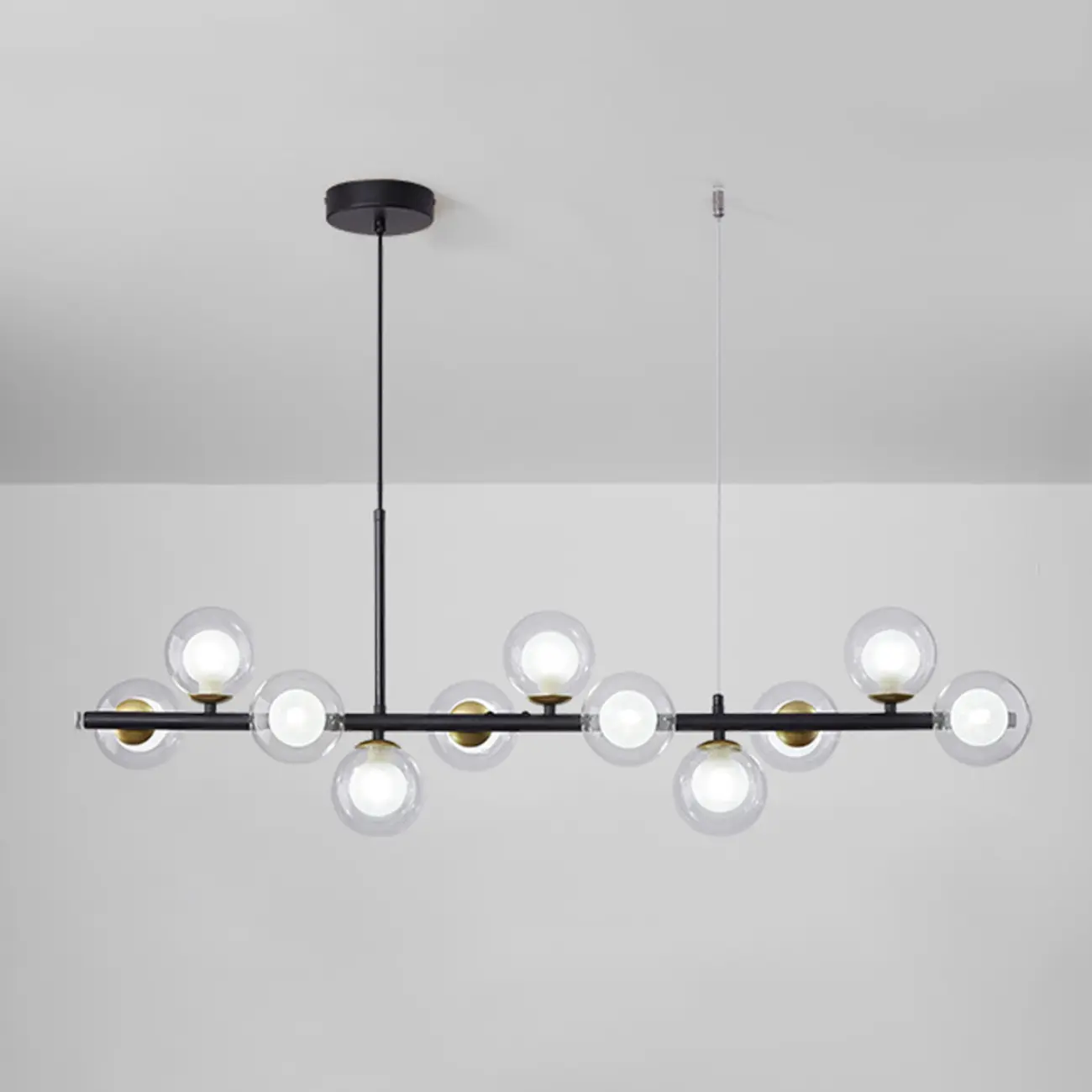 9 Lights Bi-pin Glass Globe Island Light with Direct Wired Electric Image - 16 | homeyfad