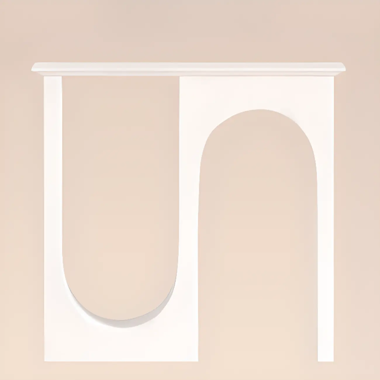 Modern Narrow Wooden Console Table with Arched Base Image - 2 | homeyfad