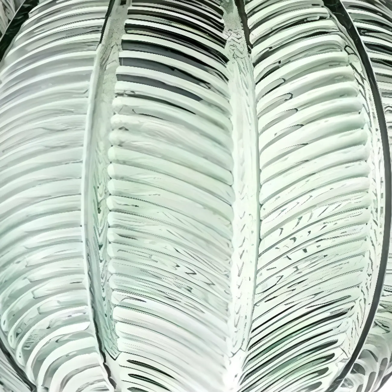 Modern Green Glass Leaf-Inspired Globe Pendant Light Image - 9 | homeyfad