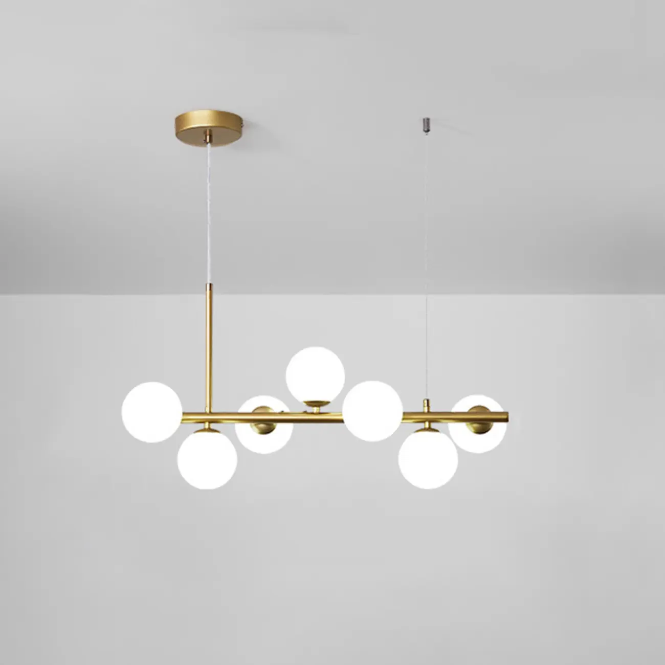 9 Lights Bi-pin Glass Globe Island Light with Direct Wired Electric Image - 23 | homeyfad