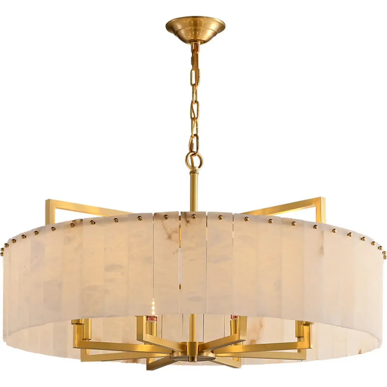 Modern Marble Round Chandelier for Luxury Interiors Image - 5