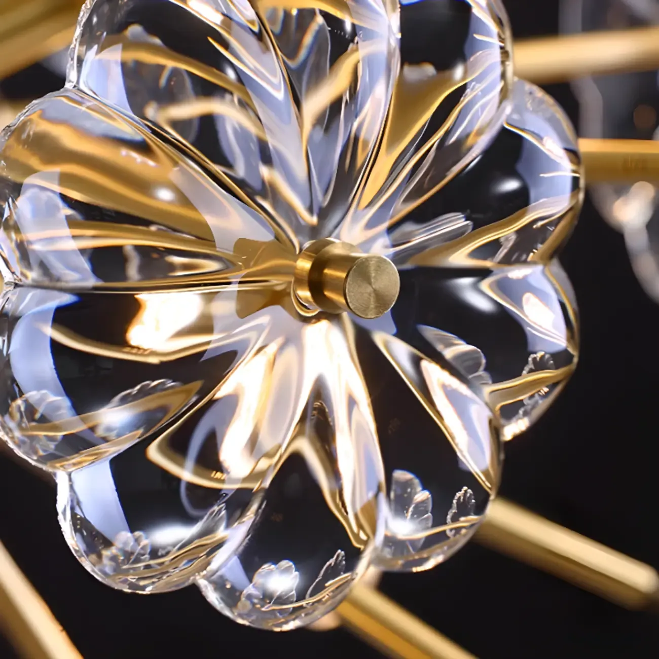 Modern Crystal Globe Chandelier with Ambient Light Image - 7