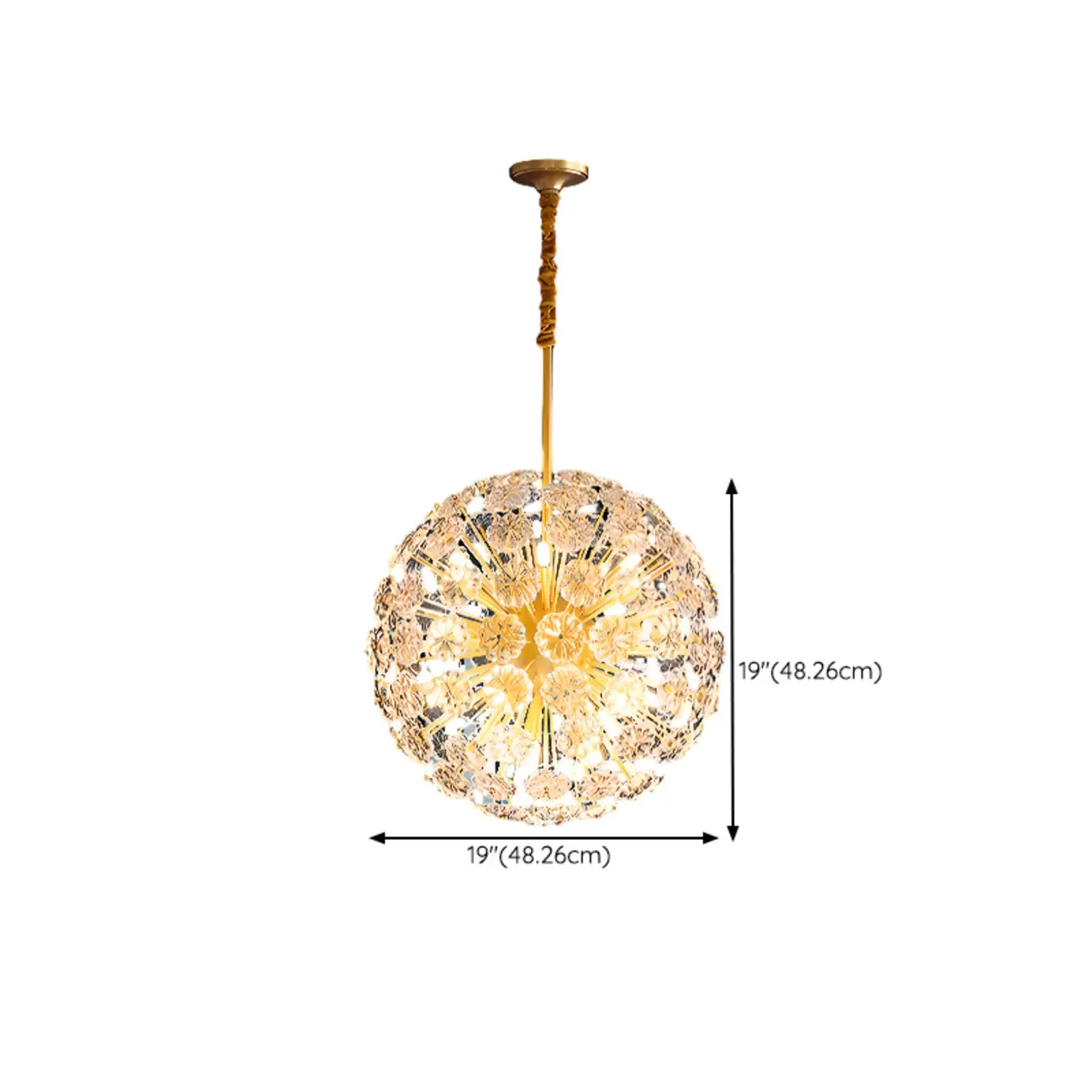 Modern Crystal Globe Chandelier with Ambient Light Image - 10