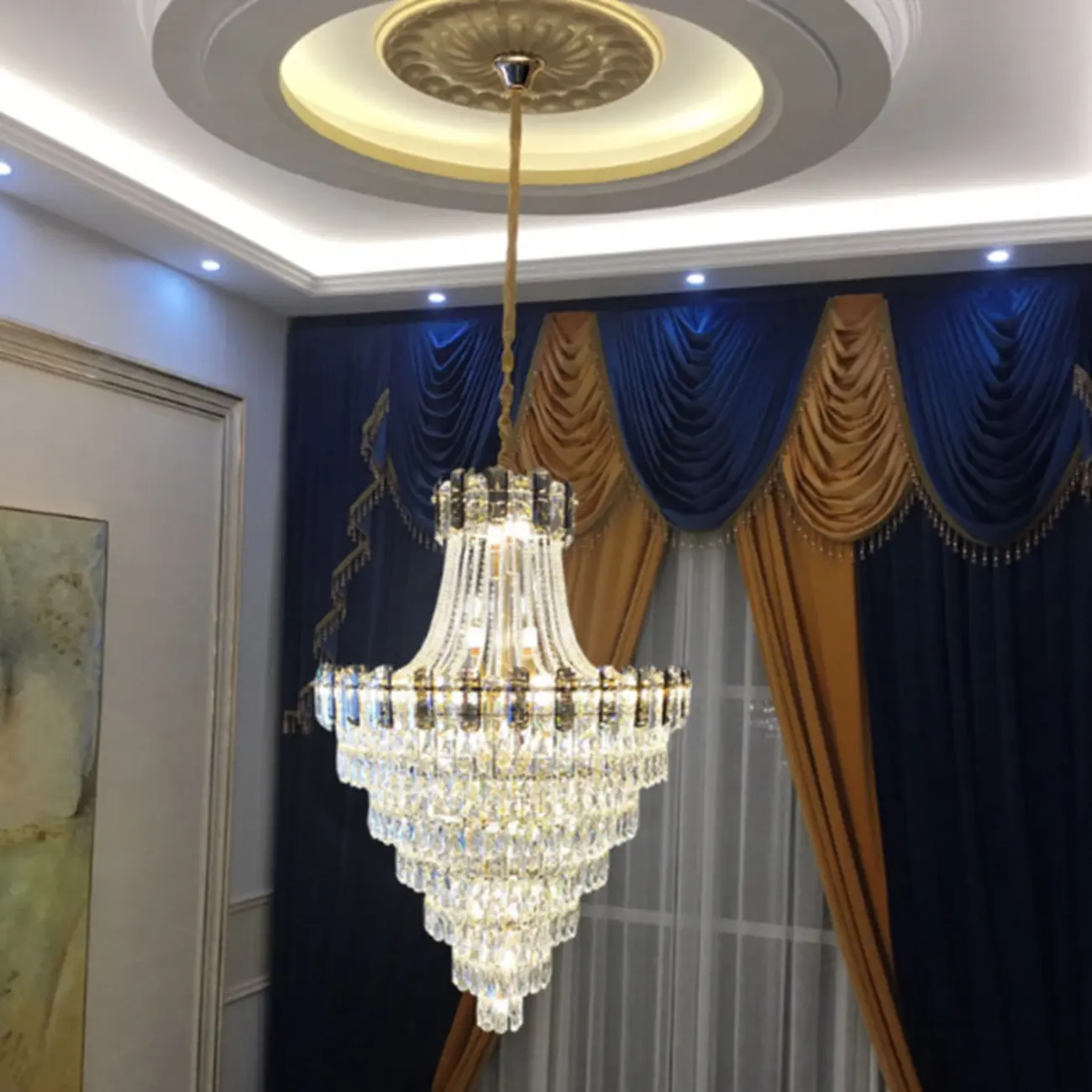Luxury Long Crystal Chandelier for Elegant Interiors Image - 2 | homeyfad