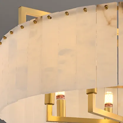 Modern Marble Round Chandelier for Luxury Interiors Image - 10