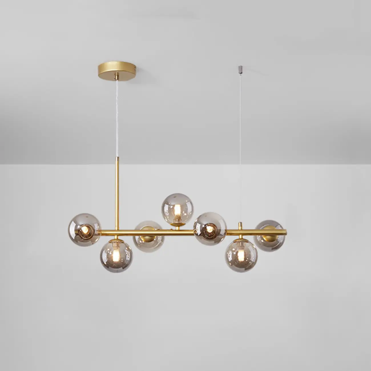 9 Lights Bi-pin Glass Globe Island Light with Direct Wired Electric Image - 29 | homeyfad