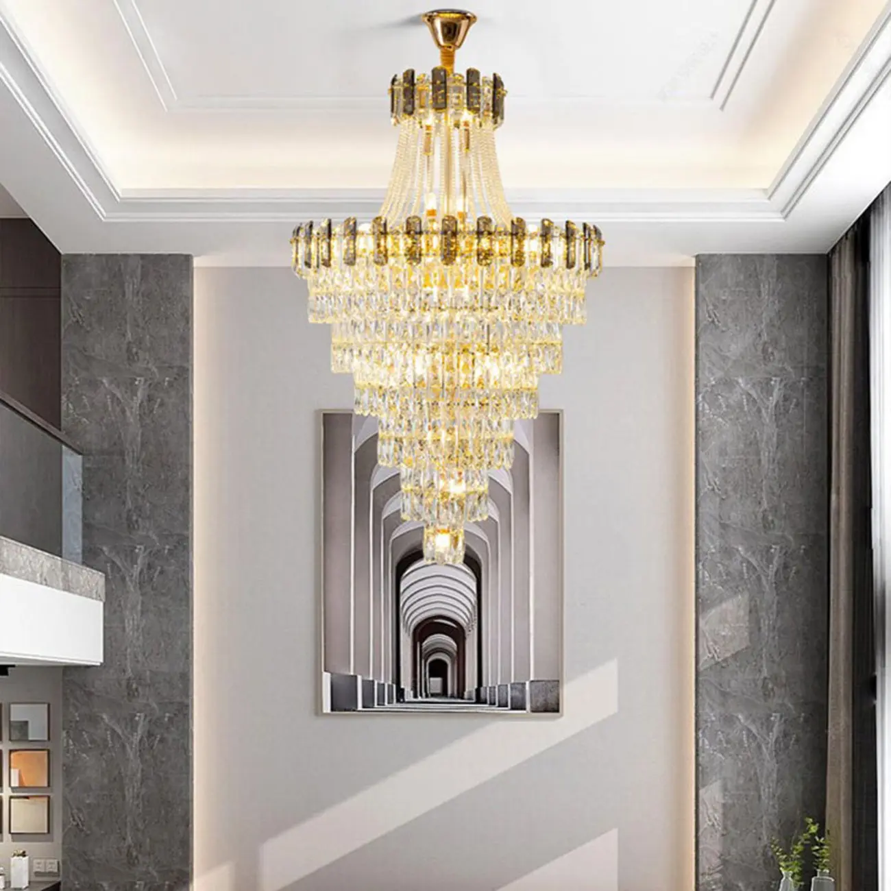 Luxury Long Crystal Chandelier for Elegant Interiors Image - 3 | homeyfad