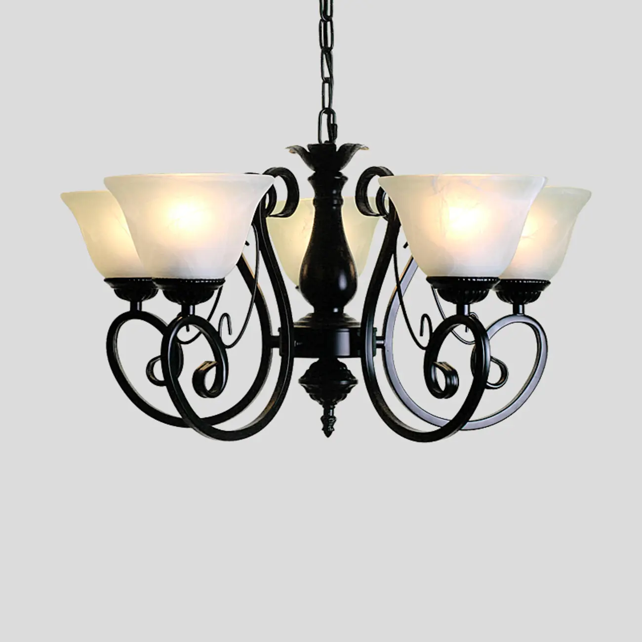 Vintage Metal Pendant Chandelier Fixture for Dining Room Image - 3 | homeyfad