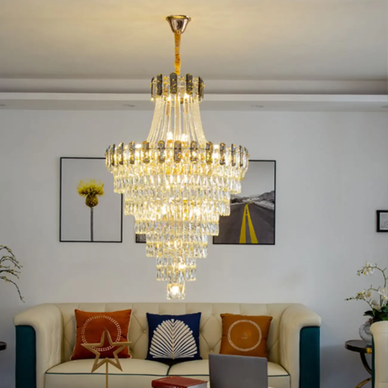 Luxury Long Crystal Chandelier for Elegant Interiors Image - 4 | homeyfad