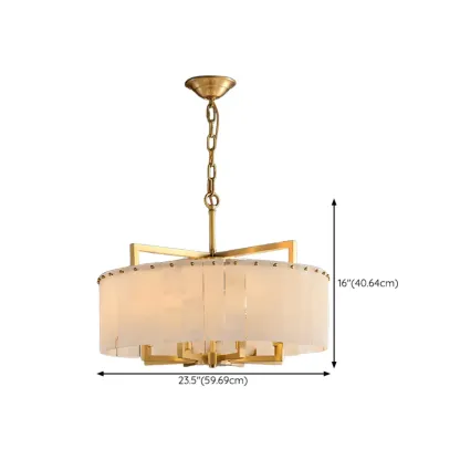 Modern Marble Round Chandelier for Luxury Interiors #size